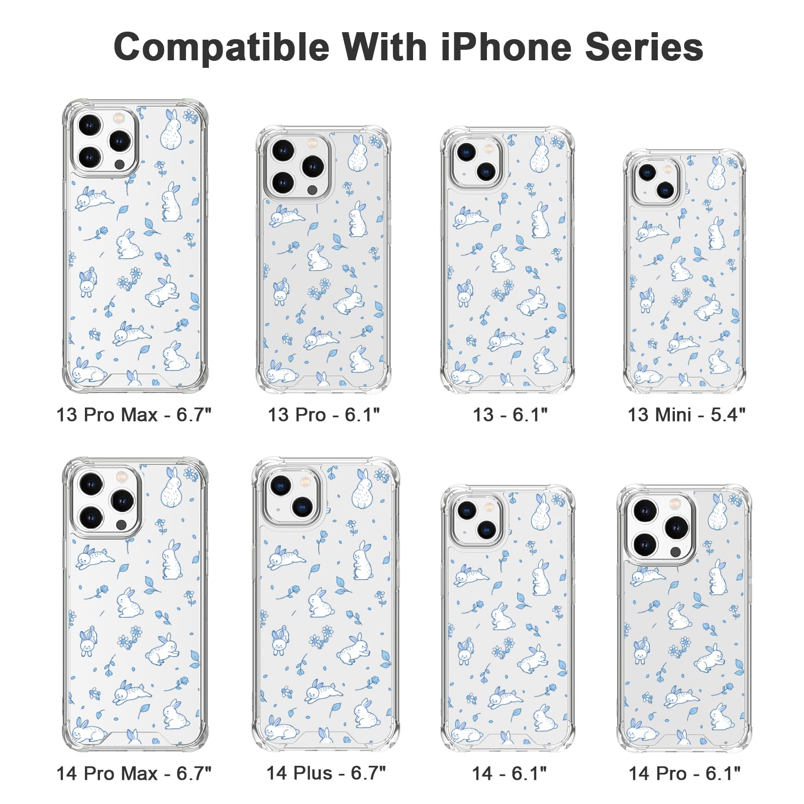 Amazon.com: FANXI Blue Rabbit Phone Case Compatible with iPhone 14